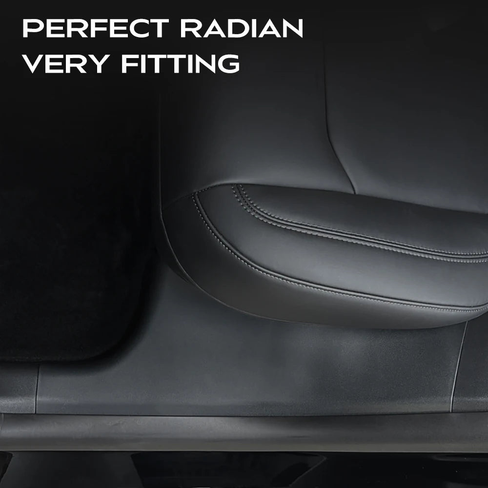 2pcs Rear Door Sill Guards For Tesla Model Y 2020 20212022 2023 2024 ABS Inner Protector Plate Cover Trim Welcome Pedal Kick Pad