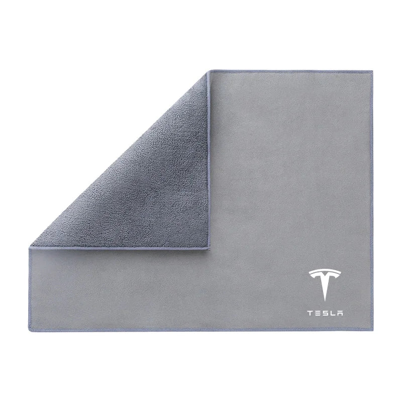 Car Wash Microfiber Towel Auto Emblem Cleaning Drying Rag Cloth Auot for Tesla Model 3 S Y X  2021 2022 2023 Car Roadster Bonina