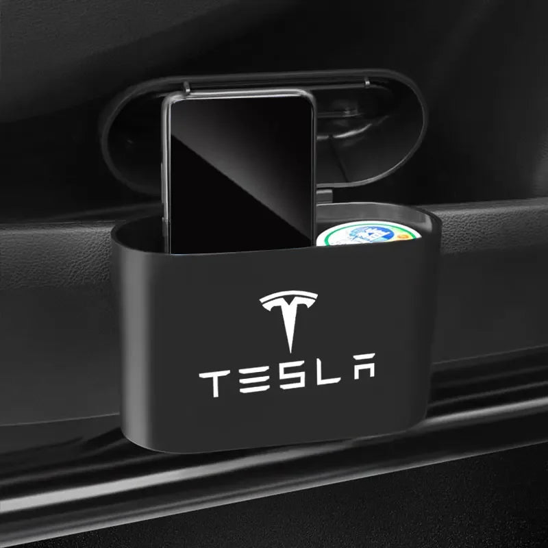 1Pcs Car Can Garbage Bin Storage Box For Tesla Keychain Model 3 2022 Y X S Cc3 Cybertruck Juguete Roadster Coil 4 Accessories