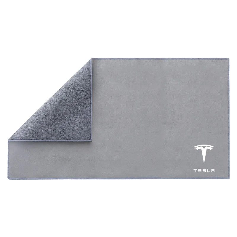 Car Wash Microfiber Towel Auto Emblem Cleaning Drying Rag Cloth Auot for Tesla Model 3 S Y X  2021 2022 2023 Car Roadster Bonina