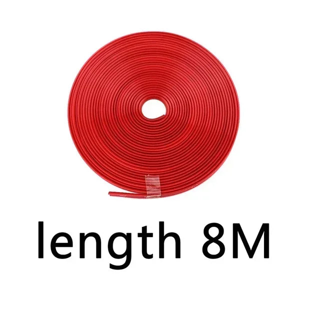 Good NEW 8M/ Roll Rimblades Car Vehicle Color Wheel Rims Protectors Decor Strip Tire Guard Line Rubber Moulding Trim Wheel Amagi