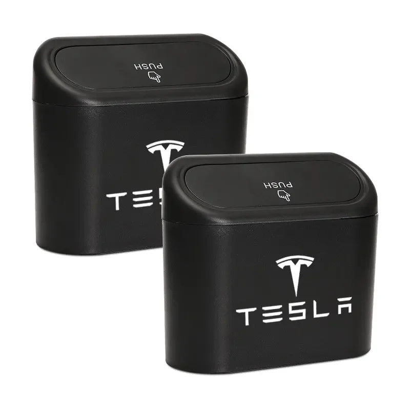1Pcs Car Can Garbage Bin Storage Box For Tesla Keychain Model 3 2022 Y X S Cc3 Cybertruck Juguete Roadster Coil 4 Accessories