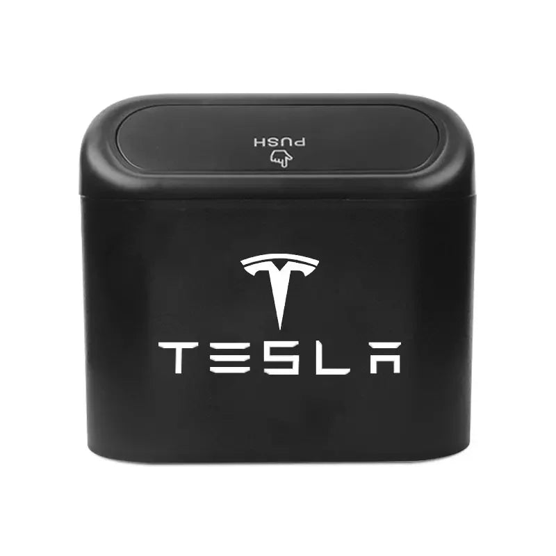 1Pcs Car Can Garbage Bin Storage Box For Tesla Keychain Model 3 2022 Y X S Cc3 Cybertruck Juguete Roadster Coil 4 Accessories