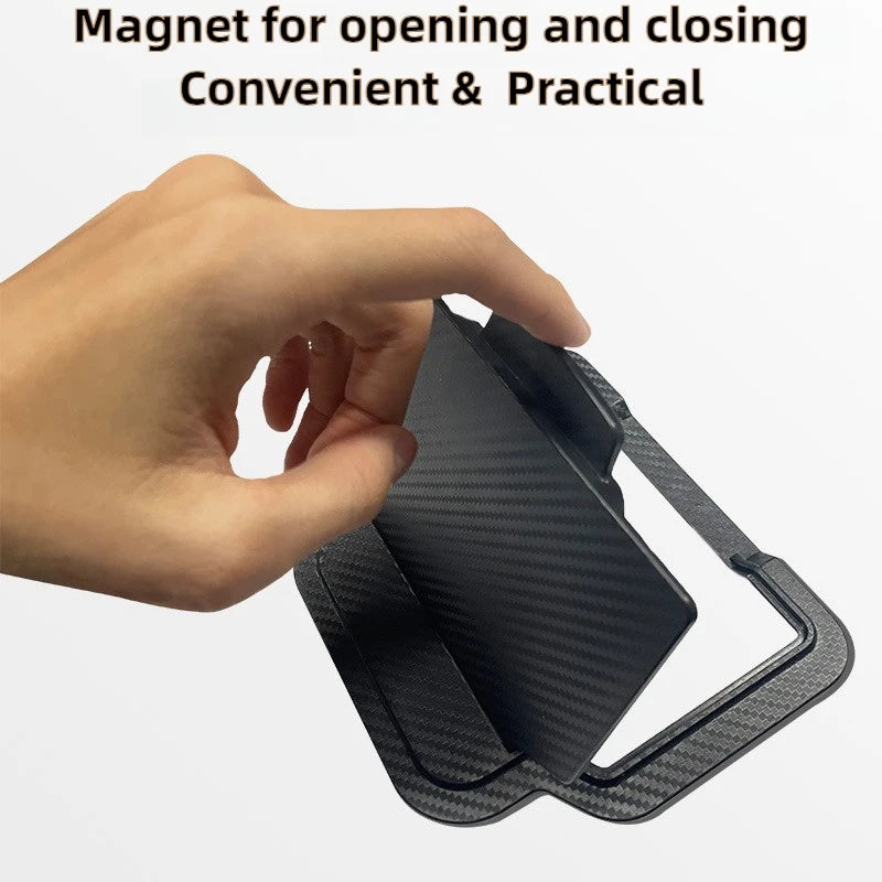 for Tesla Model Y Juniper 2025 Armrest Box Hidden Storage Organizer Box Carbon Fiber Pattern New Model 3 Highland Accessories