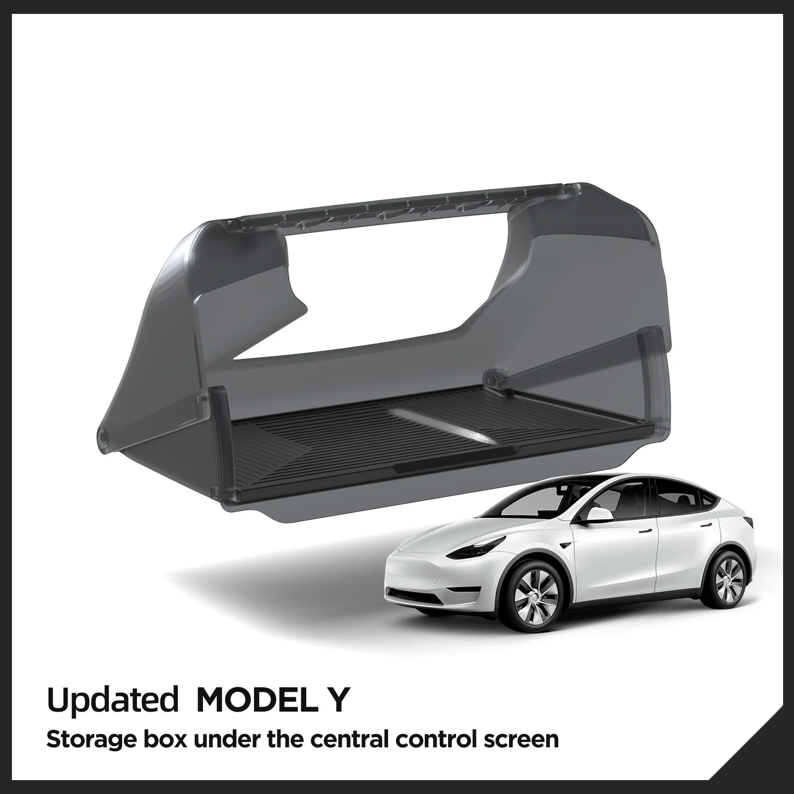 For Tesla Model Y 2024 Car Storage Box Hidden Storage Organizer Case Tray Under The Central Control Screen Model 3 2021-2022